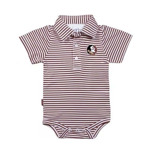 Florida State Seminoles Garb Infant Carson Polo Bodysuit - Garnet/White