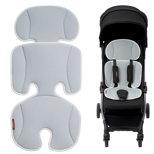 Momcozy Stroller Cooling Pad | Universal Soft Cooler Pad, Breathable & Adjustable Seat Liner | Detachable 2-Piece Cooling Cushion | Fits Strollers, Crib, High Chair, Swing