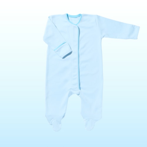 3-6m Magnetic Baby Footies | Peruvian Pima Magnetic Onesies