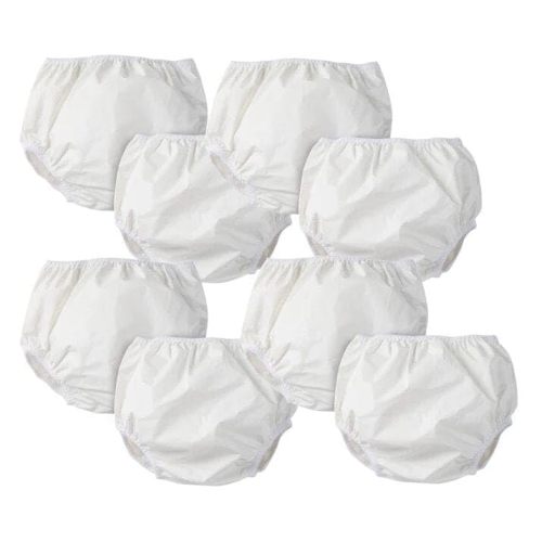 Gerber Unisex Baby 8 Pack Waterproof Diaper Cover and Toddler Training Underwear, White, 3T US