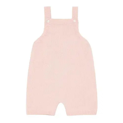 baby pink knit short overall