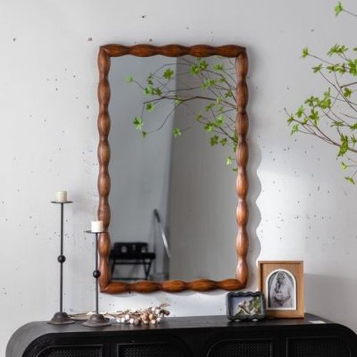GDFStudio Shea Mid-Century Modern Wall-Mounted Mirror