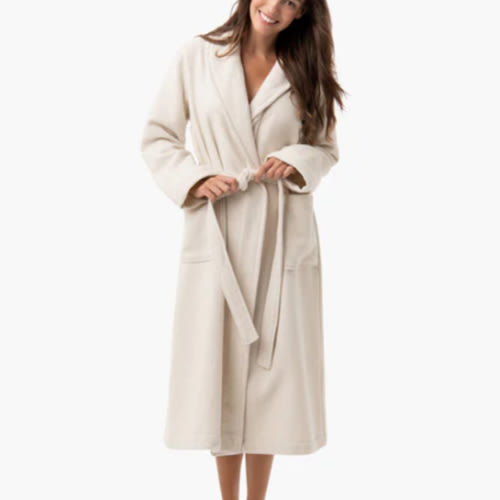 Organic Waffle Robe - Bone · Under The Canopy