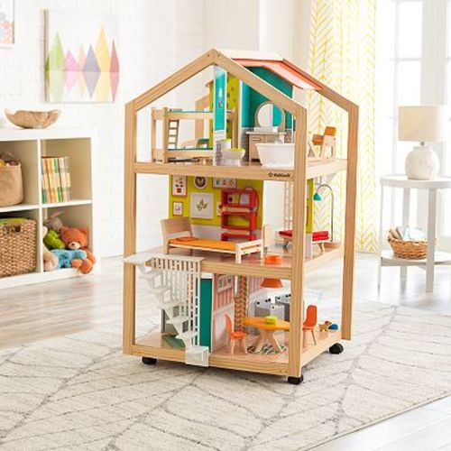 Girls KidKraft So Stylish Mansion Dollhouse with EZ Kraft Assembly
