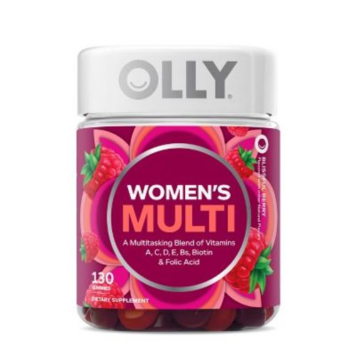 OLLY Women's Multivitamin Gummies - Berry - 130ct: Gluten-Free, No Artificial Colors, Keratin