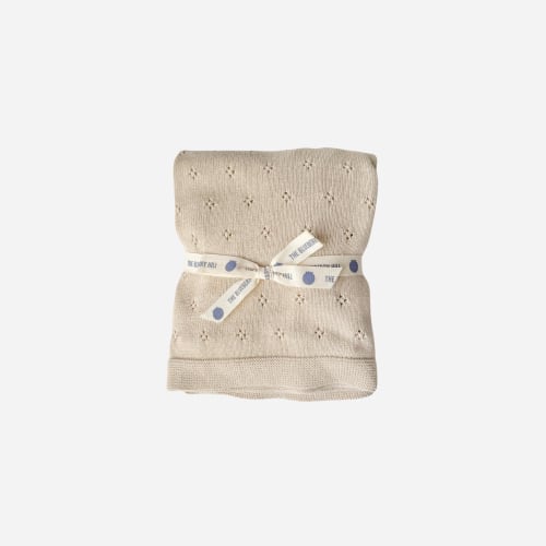 Heirloom Pique Organic Cotton Baby Blanket - Birch