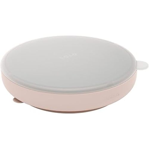 Lalo Suction Plates - 100% Silicone, Non-Toxic, BPA-Free Baby Plates with Suction Base To Prevent Accidental Tip-Overs - Suction Plates for Toddlers with Three Divided Sections - Grapefruit
