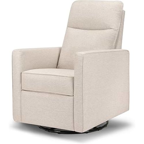 DaVinci Gabby 360° Swivel Glider Nursery Chair - High Pillowback Glider Rocking Chair - GREENGUARD Gold, FSC & Certi-PUR US Certified -Versatile Comfy Swivel for Living Room and Nursery - Beach