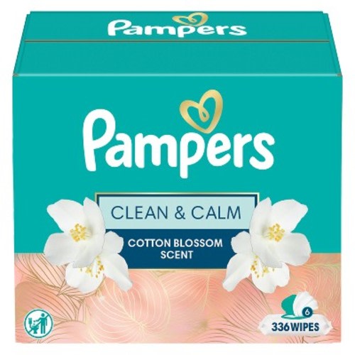 Pampers Clean & Calm Baby Wipes - 336ct/6pk: Whole Body Application, Unscented