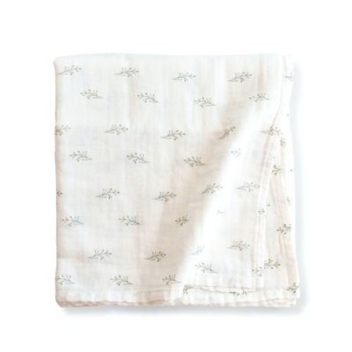 SARO "Spring Cottage" Muslin Swaddle Blanket - 50% Bamboo/Cotton, XL, OEKO-TEX® & Eco-Friendly Newborn Essential