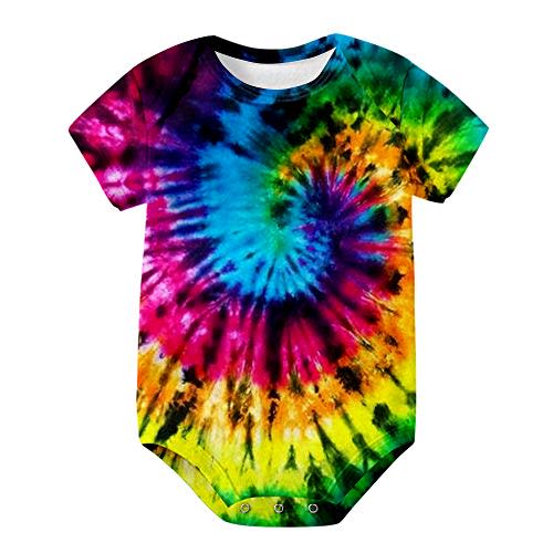 rrhss Newborn Baby Tie Dye Clothes Infant One Piece Bodysuit Romper Baby Girls Boys Outfits