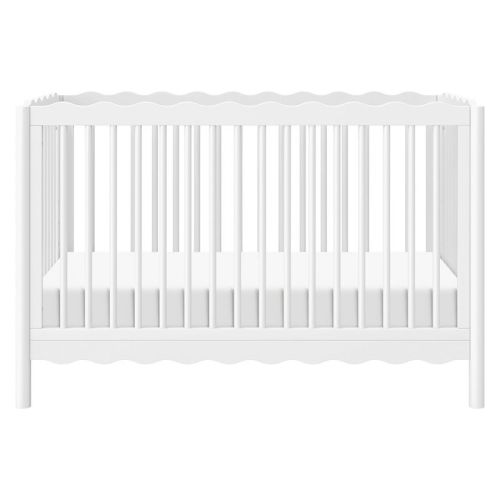 Babyletto Swell 4-in-1 Convertible Crib with Toddler Bed Conversion Kit - White