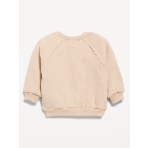 Cozy Long-Sleeve Henley Thermal-Knit Sweatshirt for Baby