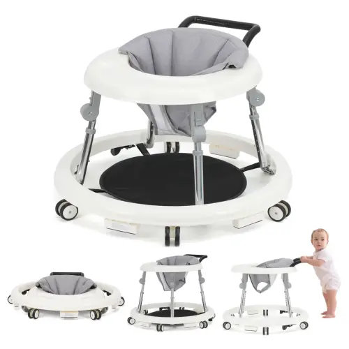 9 adjustable Foldable baby walker | Multi-functional activity center for 7-18 months baby | Smooth wheels for easy movement! Floorwalker Infant Seat - TikTok Shop