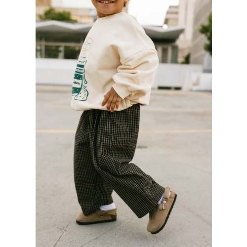 Check Pants- Onyx & Oat – Fostered Collection