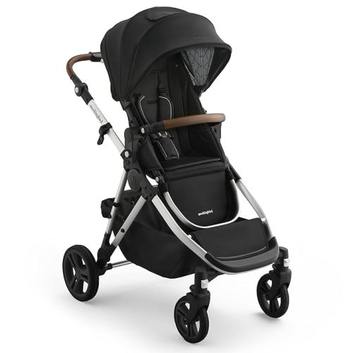 Mockingbird Single-to-Double Stroller 3.0 - Convertible Full Size Baby Stroller for 1, 2, or 3 Kids with 44 Possible configurations, Travel System Compatible - Black Windowpane