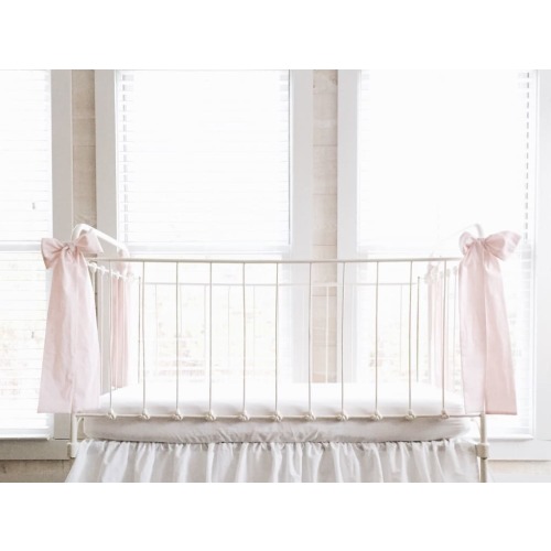 Baby Pink Large Crib Bow | High Cotton Textile