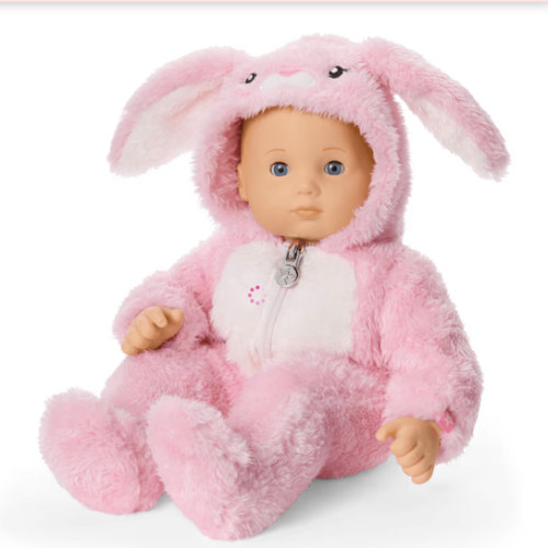 Playful Pink Bunny One-Piece Outfit for Bitty Baby® Dolls