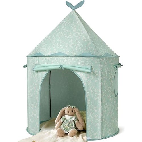 Tiny Land Kids Play Tent – Cute GreenTent for Kids Indoor, Portable Toddler Tent for Girls & Boys, Fun Playhouse Toy for Imaginative Play, Perfect Toys Gifts for 2 Year Old Girl & Boy