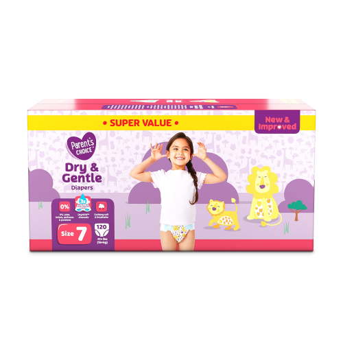 Parent's Choice Dry & Gentle Diapers Size 7, 120 Count (Select for More Options) HSA/FSA Eligible