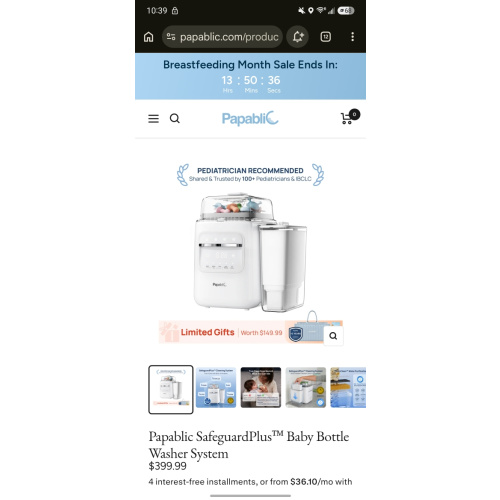 Papablic SafeguardPlus™ Baby Bottle Washer System
