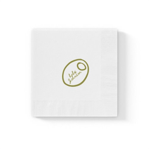A Tini One Is On The Way Baby Shower Napkins