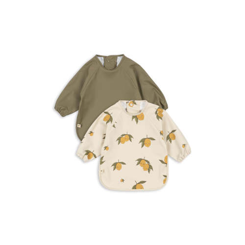 2 Pack Dinner Bib/ Smock- Green/ Lemon