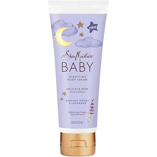 SheaMoisture Baby Moisturizer Manuka Honey & Lavender for Delicate Hair and Skin Nighttime Hair and Skin Care Regimen 8 oz
