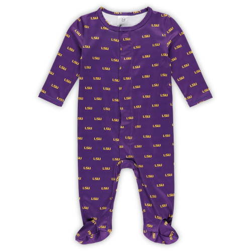 Newborn & Infant ZooZatz Purple LSU Tigers Magnetic Closure Sleeper