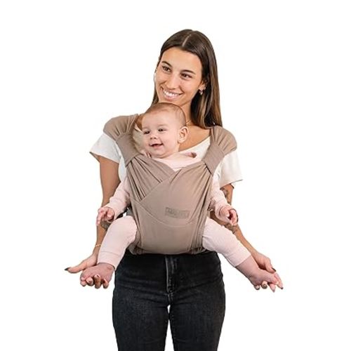 Moby Duet Baby Carrier for Infant to Newborn (8-33lbs), Three Adjustable Carrying Positions & Customizable Seat, Snug & Secure Child Wrap Carrier, Comfortable & Designed for Perfect Fit (Sparrow)