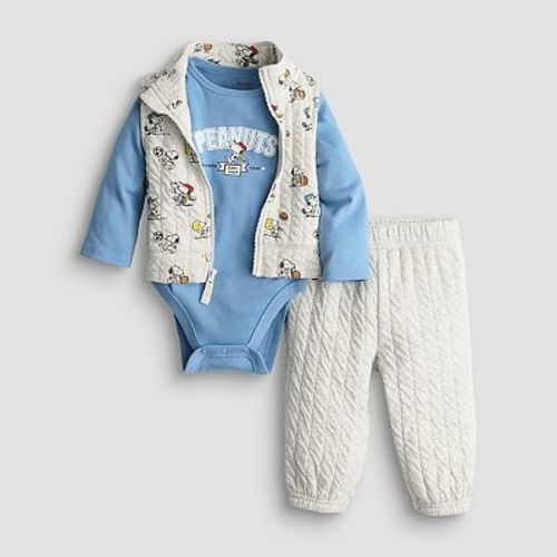 Baby Boy Jumping Beans® 3-Piece Quilted Vest, Bodysuit & Pants Set. NB or 3M