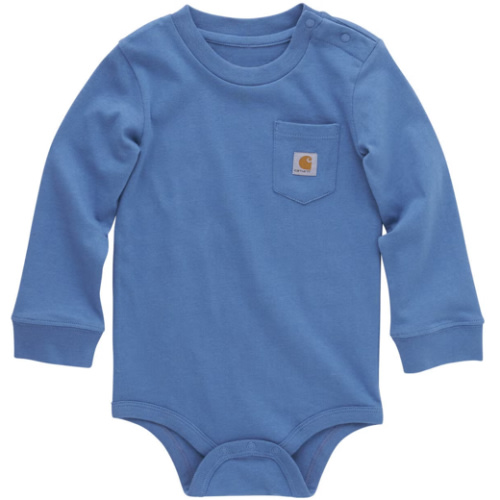 Carhartt Infant Boys' Long Sleeve Logo Pocket Onesie