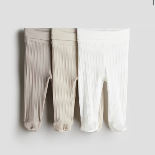 3-PACK FOLDOVER-WAIST LEGGINGS