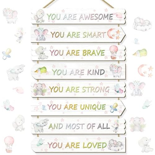 Elephant Room Decor for Boys Girls Kids Room Decor, Elephant Wall Art, Little Kids Bedroom Decorations,Toddler Classroom Deco for Boys, Bedroom Deco for children(Elephant)