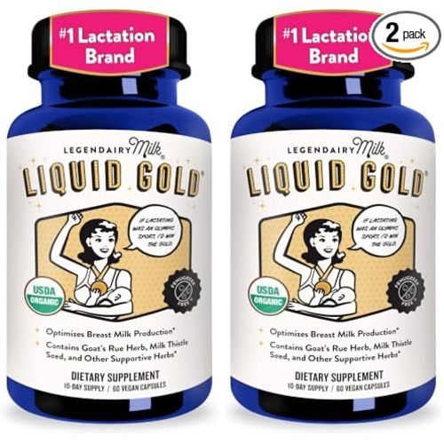 Legendairy Milk Liquid Gold Lactation Support | Lactation Supplement with Organic Goats Rue, Milk Thistle, Shatavari, Fennel, Alfalfa & Anise | Breastfeeding Supplements, 2 Pack