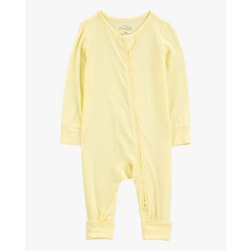 Baby Solid 2-Way Zip PurelySoft Convertible Foot Sleep & Play Pajamas - Yellow - Carter's | Carter's