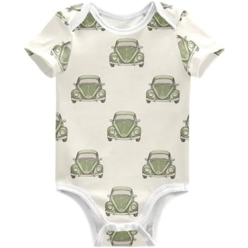 vvfelixl Baby Girls' Bodysuits Champagne Bottle Short Sleeve Cotton Baby Boy Clothes for 0-3 Months