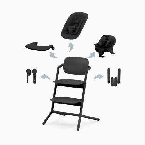 Cybex LEMO 2 High Chair 4-in-1 Set - Stunning Black
