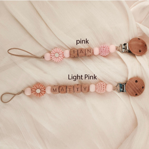 Personalized Pacifier Clip, Custom Dummy Clip, Pacifier Holder, Soother Clip, Binky Clip, Baby Shower Gift, Baby Gift, Newborn Gift