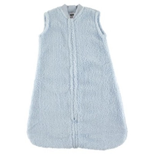 Hudson Baby Infant Boys Plush Sleeping Bag, Sack, Blanket, Powder Blue Faux Shearling, 6-12 Months