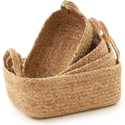 Storage Basket Set of 4 | Natural Jute