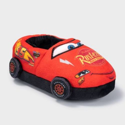 Toddler Boys' Cars Lightening Mcqueen Slipper - Red 7T-8T