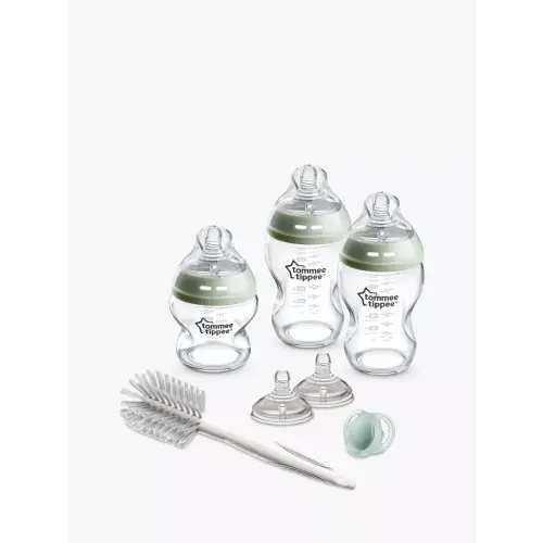 Natural Start Glass Baby Bottle Newborn Starter Kit, Muted