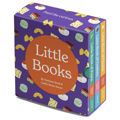 Little Books Culinary Collection Future Foodie 3 Board Book Box Set Pasta Cookies Cheese Phonics and Rhymes Baby Shower Gift 0-12 Months Toddler Book Ages 1-4 Years