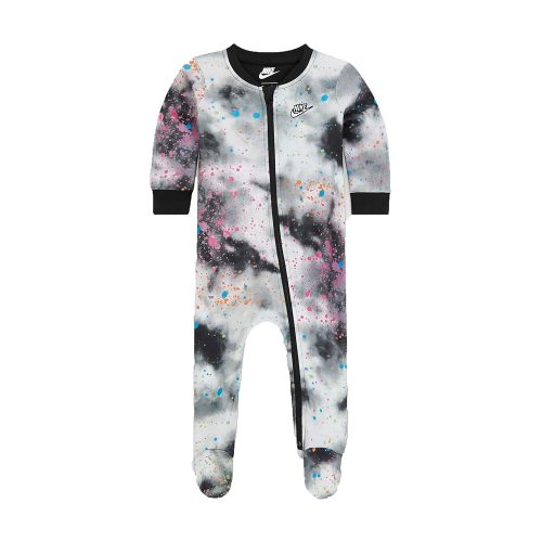 Nike Baby Boys Long Sleeve Cotton Footed Zip Coverall (B(56J322-023)/W, Newborn)