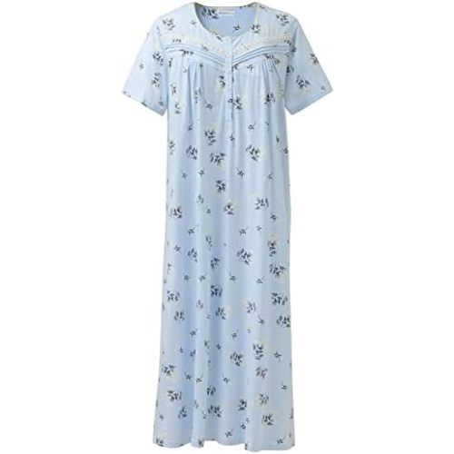 Keyocean Women Nightgowns, Soft 100% Cotton