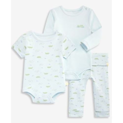 Everyday Baby Essentials Baby Boys' Gator Print Bodysuits and Pants, 3-Piece Set, Macy's Exclusive