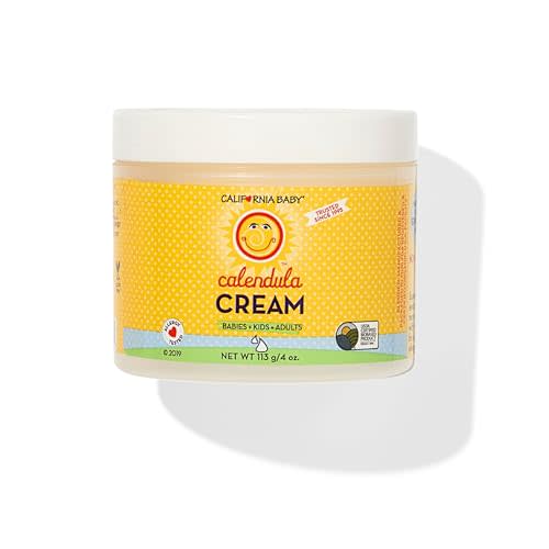 California Baby Calendula Cream | 100% Plant-Based Moisturizer | Lavender Baby Lotion | Face Moisturizer For Dry Skin | Hypoallergenic | 4 oz / 113g