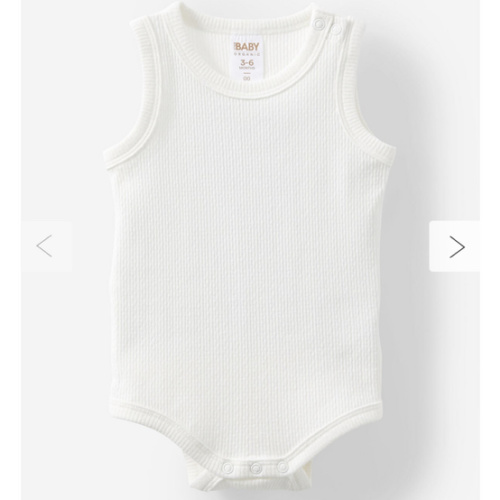 Organic Pointelle Sleeveless Bubbysuit