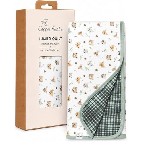 Copper Pearl Jumbo Three-Layer Baby Blanket: Soft Baby Quilts for Boys and Girls | Breathable, Cozy, Toddler Blanket | Baby Quilt for Newborns | 60x72 Premium Material | Wilder